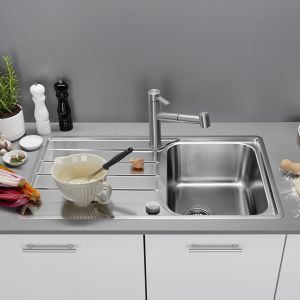 BLANCO LEMIS 45 S стоманена кухненска мивка с отцедник 