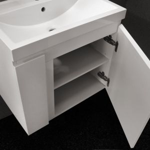 FLEXMEBEL STELLA 60 CREAM комплект мебели за баня, горен шкф и долен шкаф с мивка 